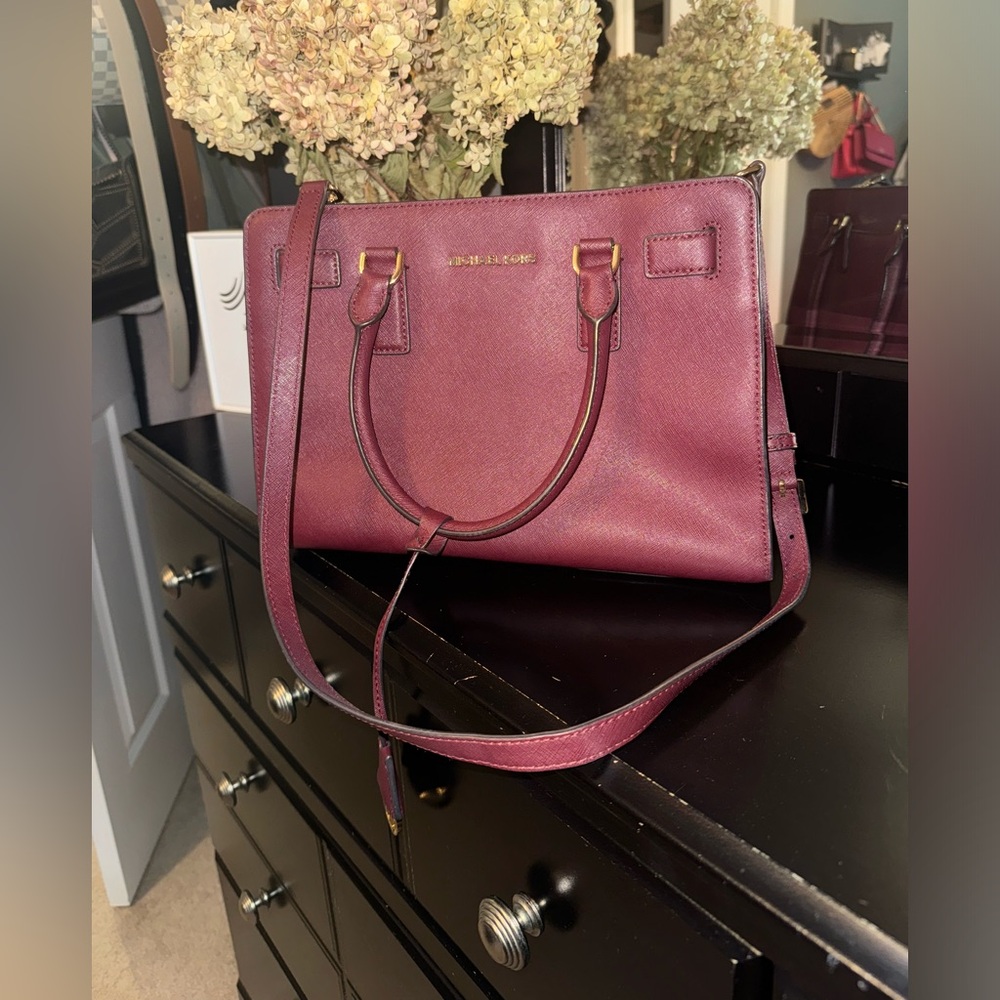 Maroon Michael Kors Purse